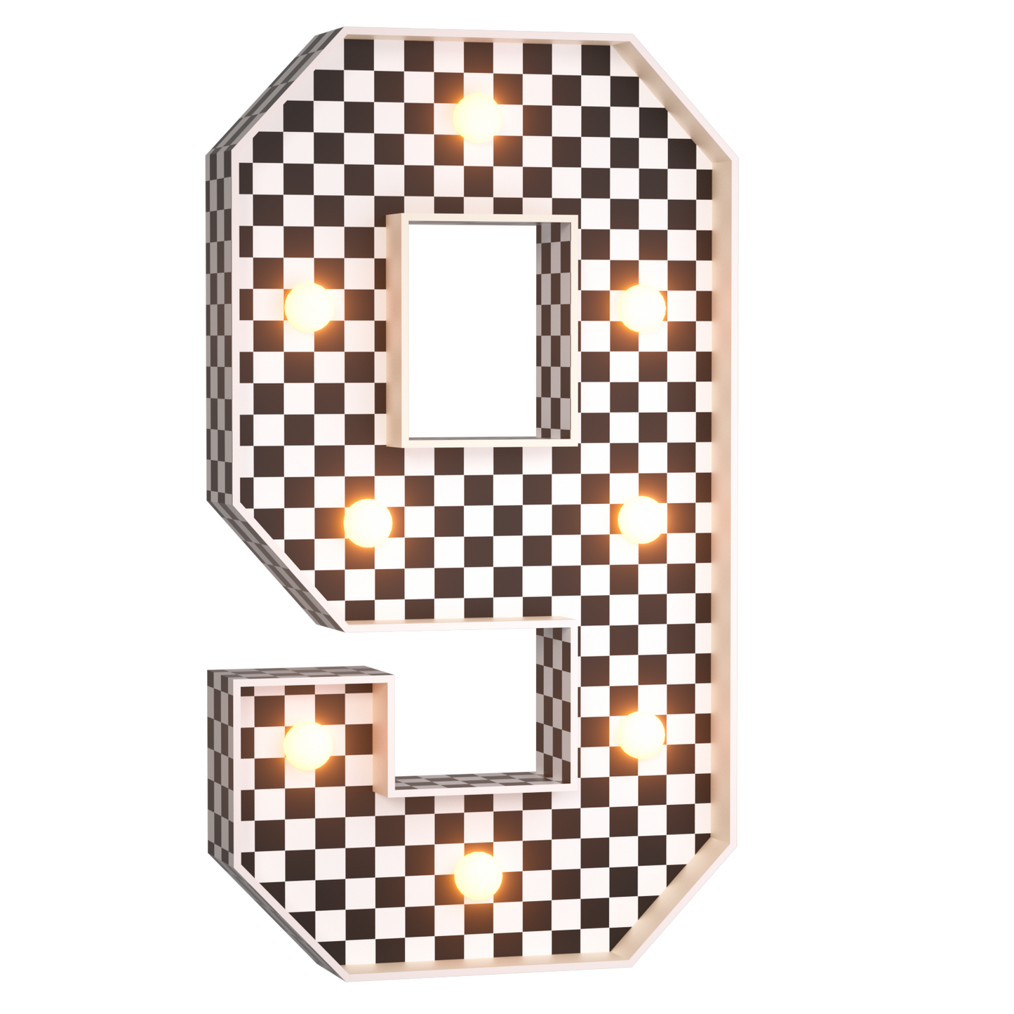 Precut Marquee Numbers DIY Kit - Race Car