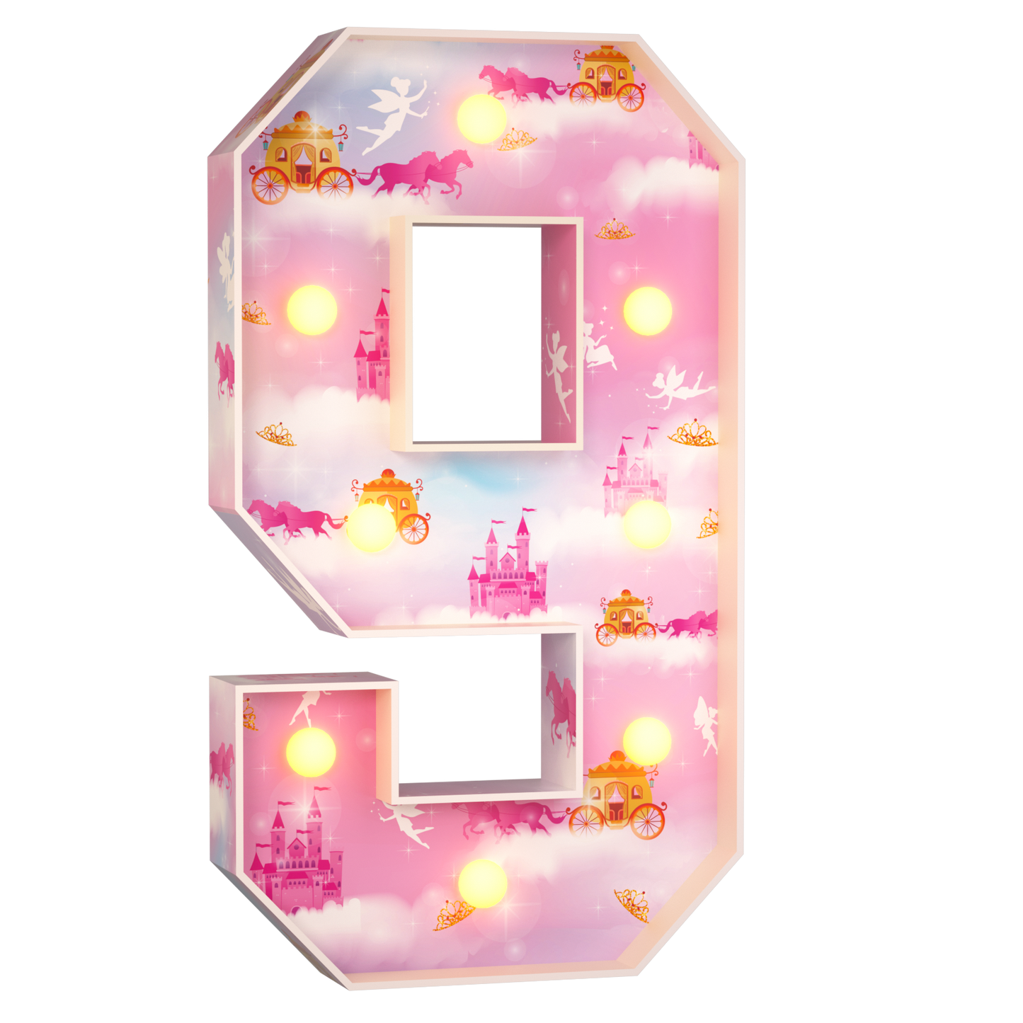 Precut Marquee Numbers DIY Kit - Princess