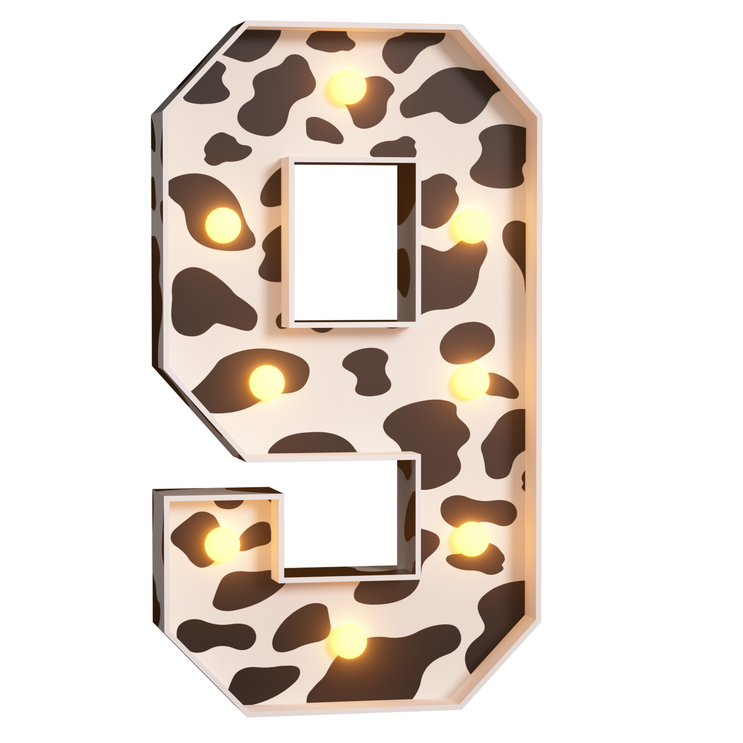 Precut Marquee Numbers DIY Kit - Cow