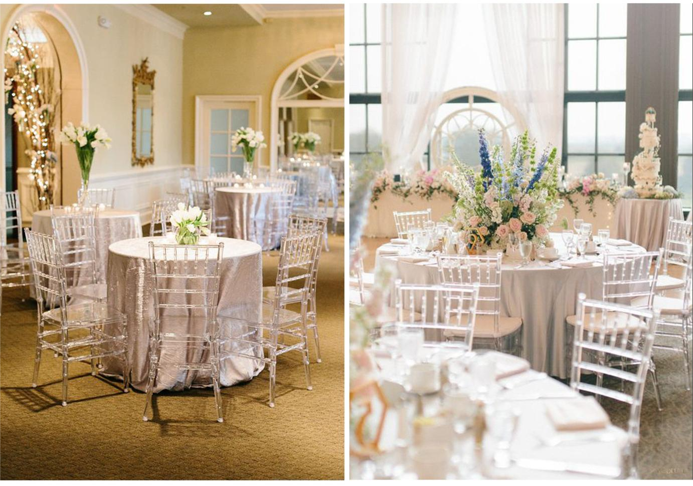 4 PACK|Elegant Stackable Armless Chiavari Chair