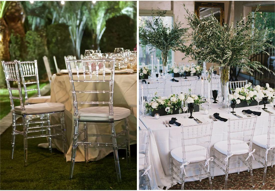 4 PACK|Elegant Stackable Armless Chiavari Chair