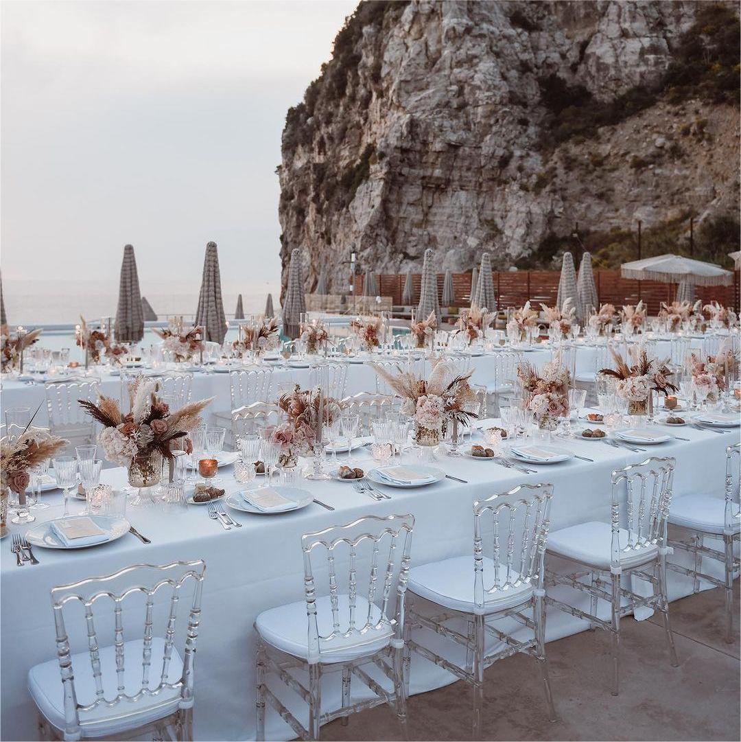 4 PACK|Elegant Stackable Armless Chiavari Chair