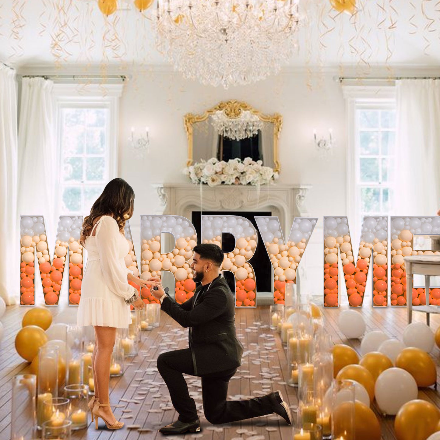 Precut Balloon Mosaic Number Frame DIY Kit