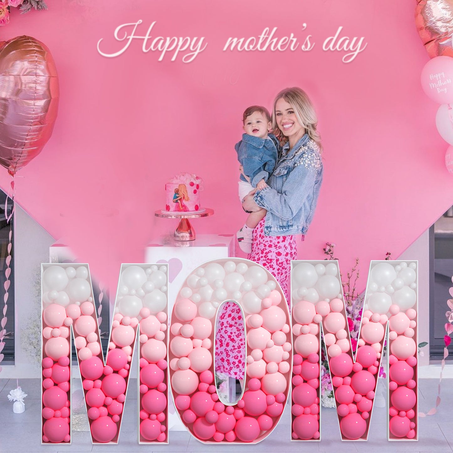 Precut Balloon Mosaic Number Frame DIY Kit