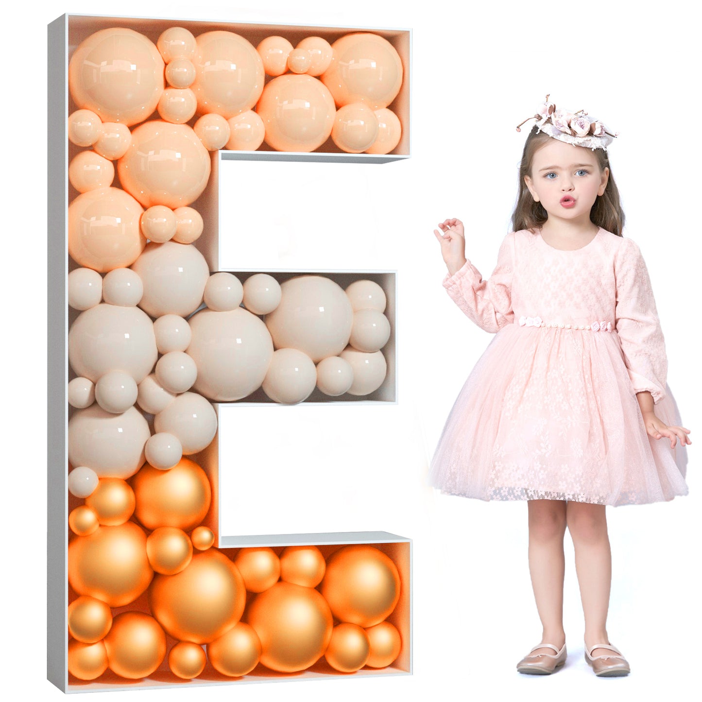 Precut Balloon Mosaic Number Frame DIY Kit