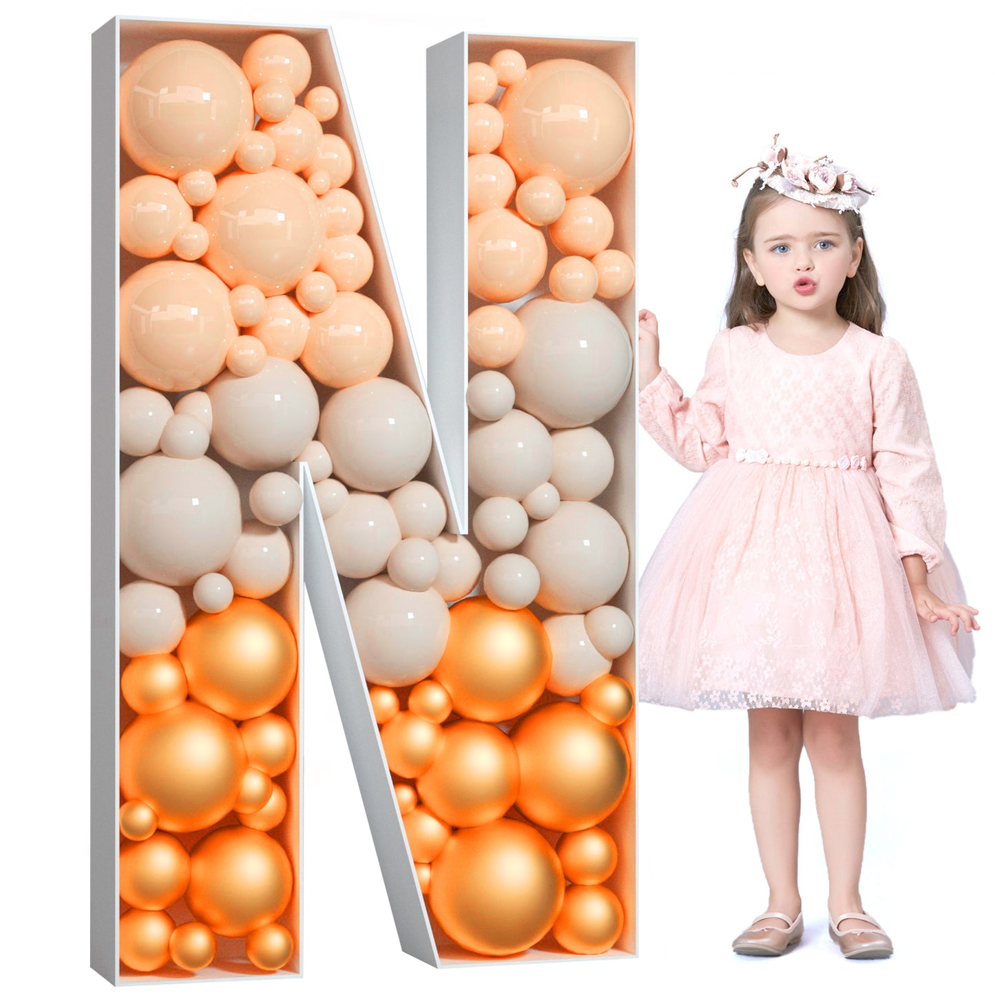 Precut Balloon Mosaic Number Frame DIY Kit