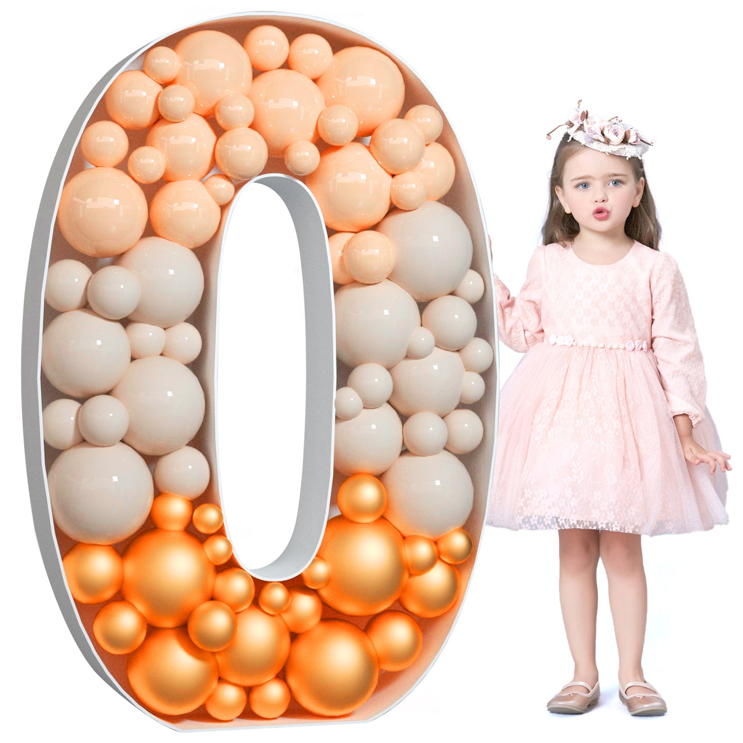 Precut Balloon Mosaic Number Frame DIY Kit