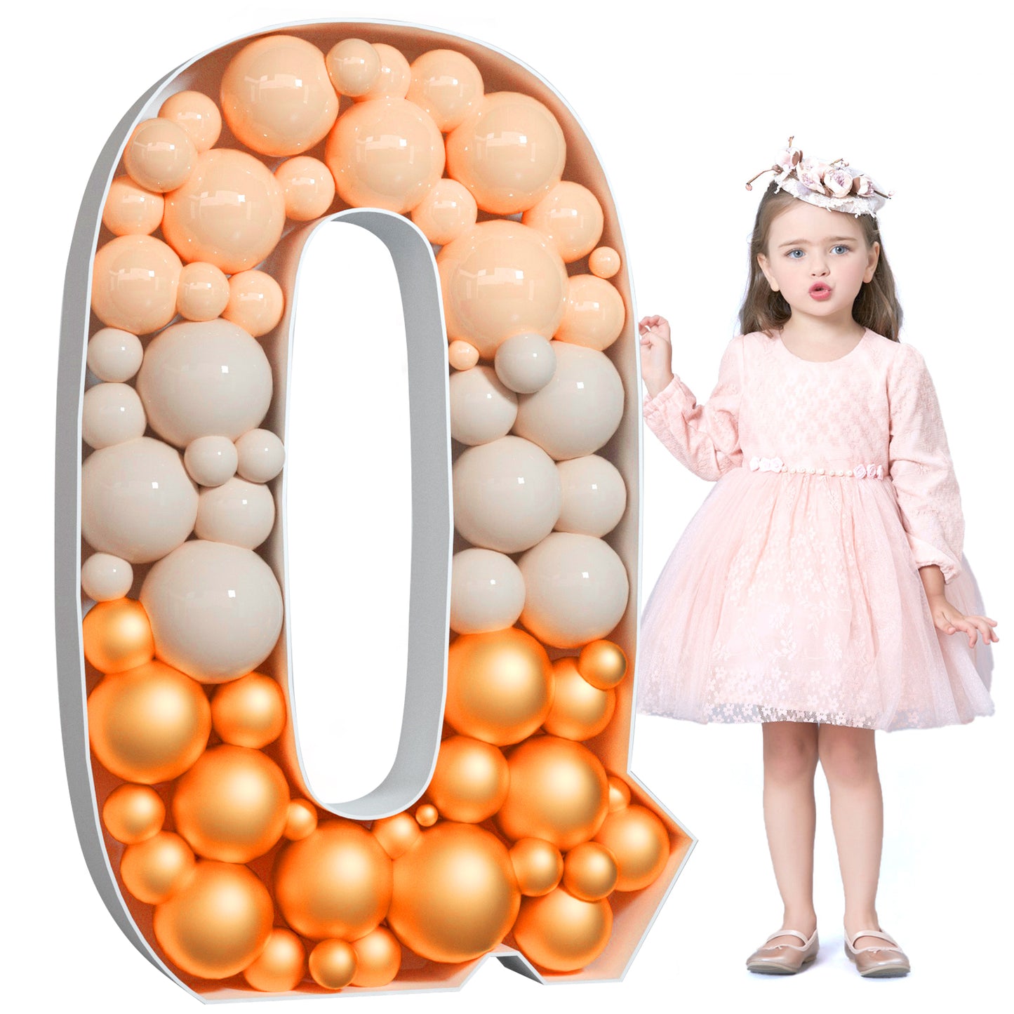 Precut Balloon Mosaic Number Frame DIY Kit