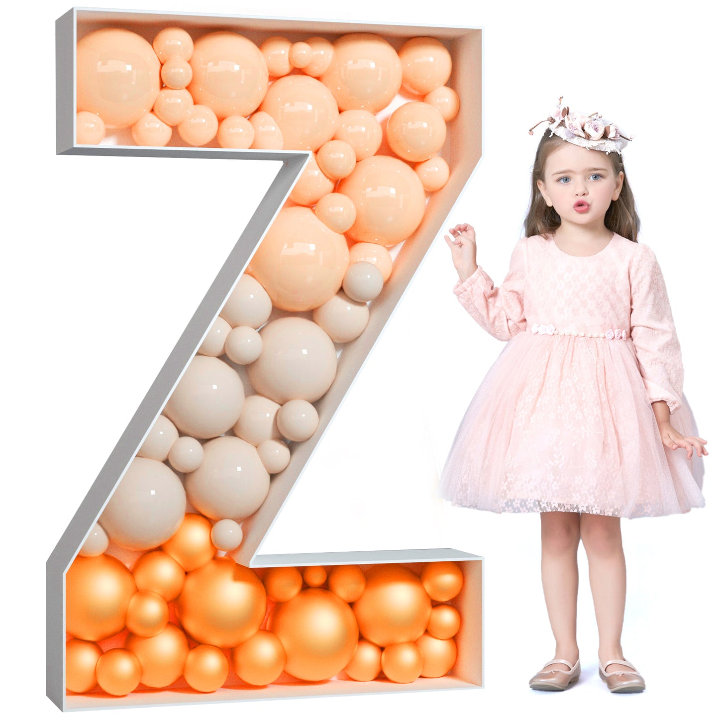 Precut Balloon Mosaic Number Frame DIY Kit