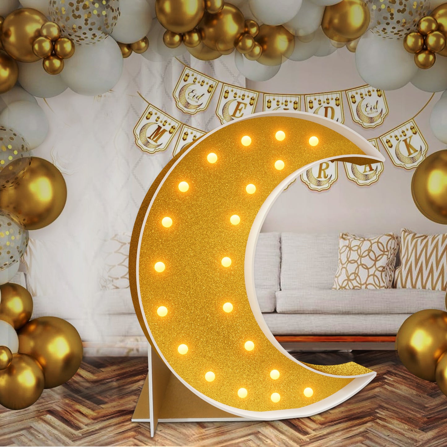Ramadan Decoration Precut Marquee Letters DIY Kit- Moon