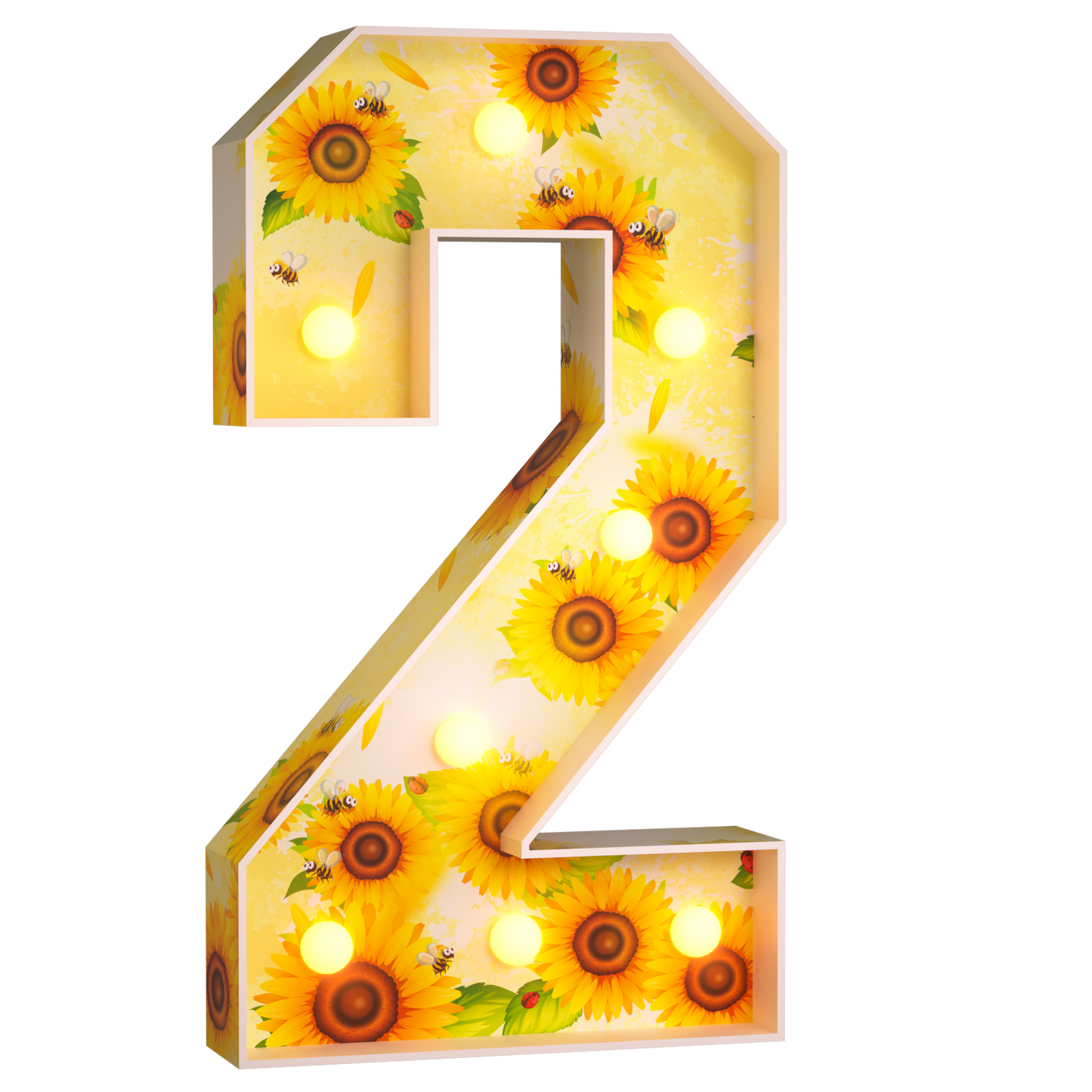 Precut Marquee Numbers DIY Kit - Sunflower