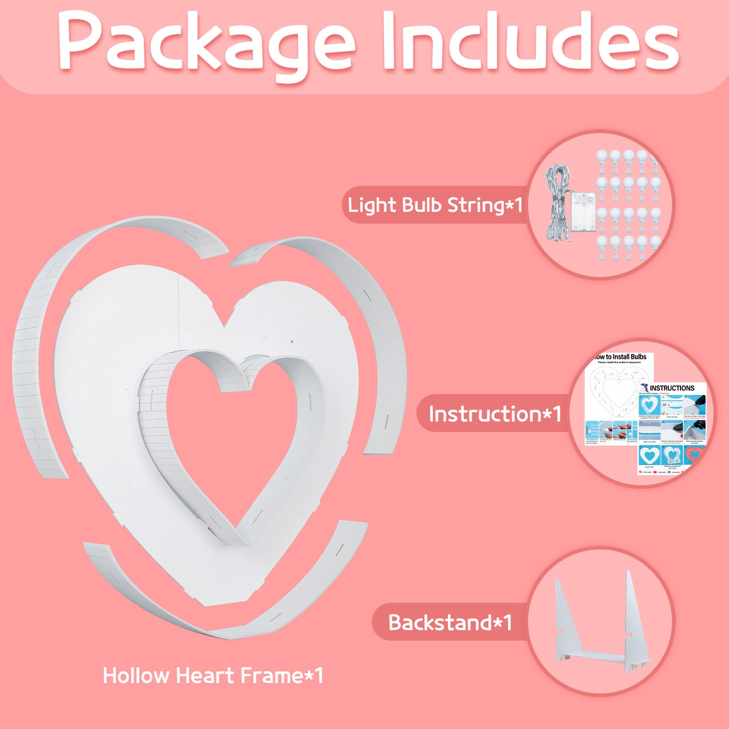 Precut Marquee Letters DIY Kit for Valentine's Day