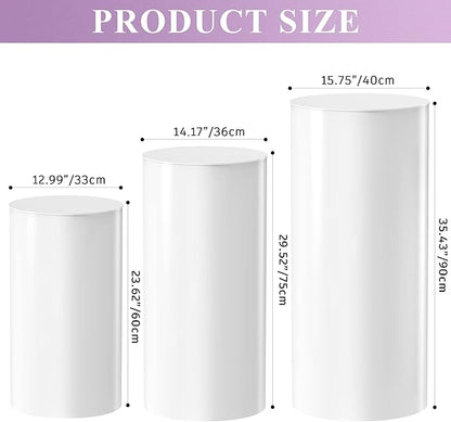 RazzleDazzle 3Pcs Cylinder Pedestal Stand for Party