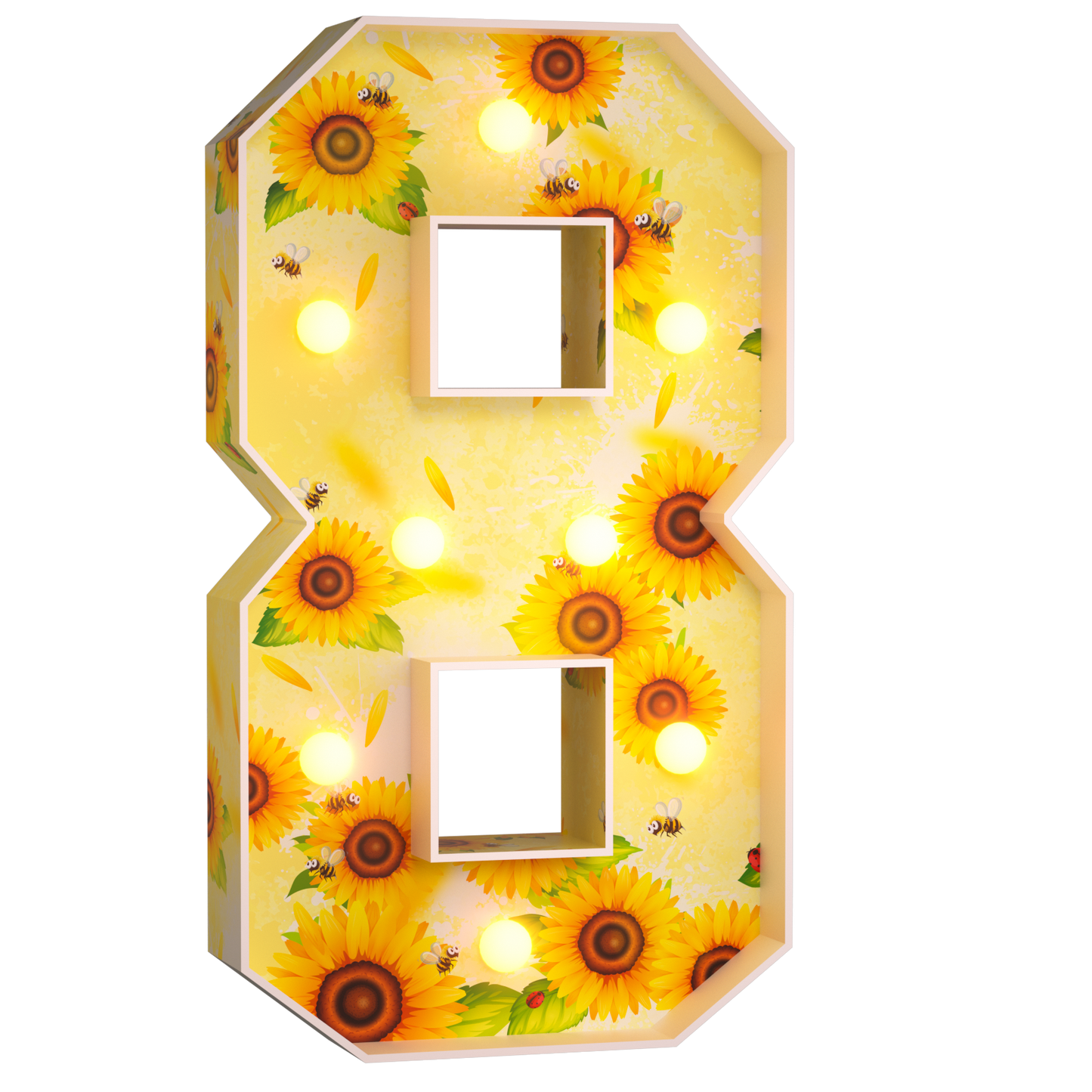 Precut Marquee Numbers DIY Kit - Sunflower